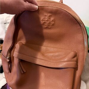 Tory Burch Brown Leather Backpack